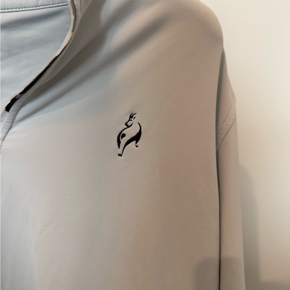 Peter Millar Pale Blue Quarter-Zip Performance Pullover - Picture 2 of 4